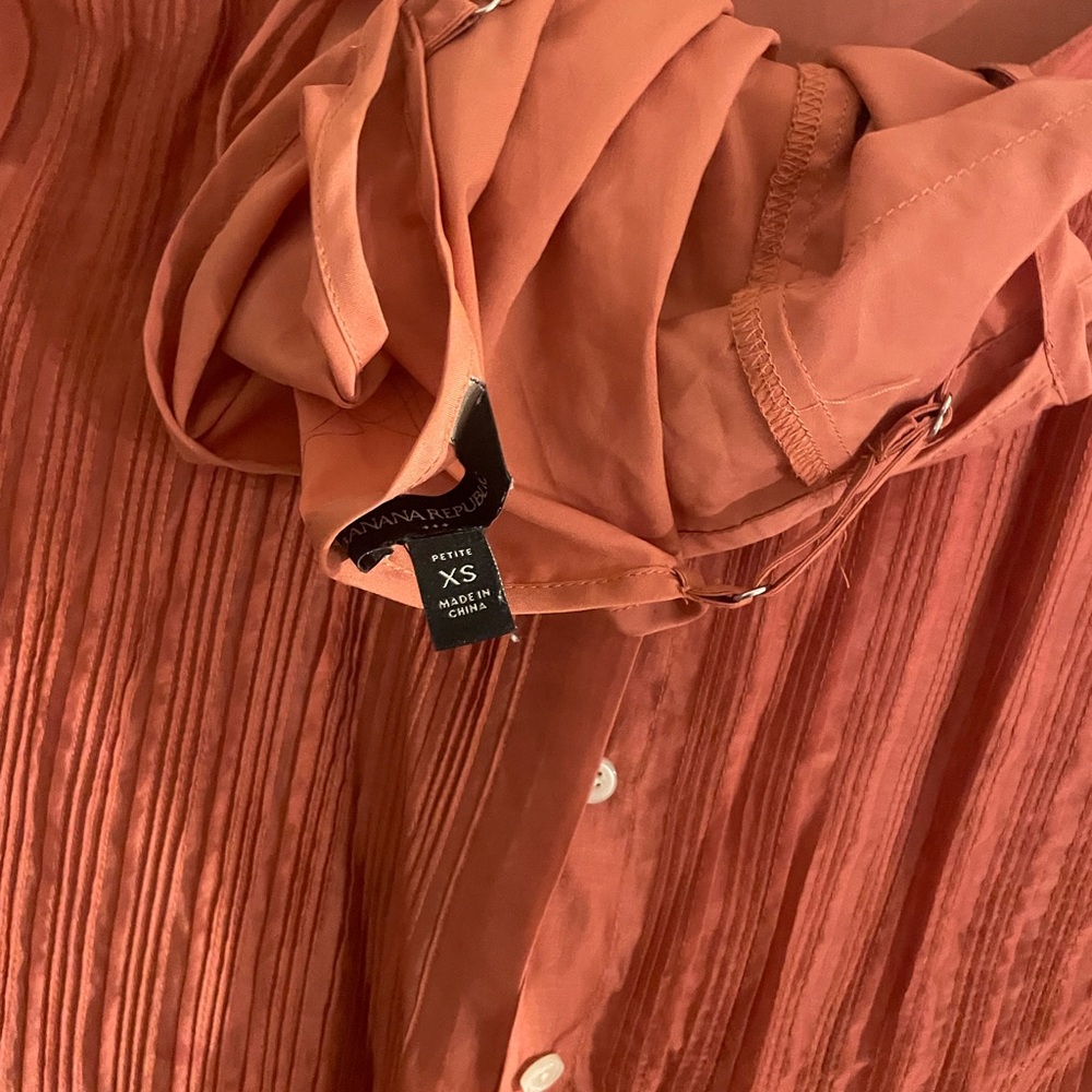 Banana Republic Size XS long sleeve orange dress - Picture 4 of 4